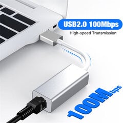 100M/1000Mbps USB 3.0 Ethernet-sovitin Type C - RJ45 Lan Thunderbolt 3 kannettavalle PC MacBook Samsung Windows -verkkokortti 100Mbps USB-C RJ45 hinta ja tiedot | Puhelimen lisätarvikkeet | hobbyhall.fi