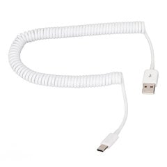 Kierretty laturikaapeli Type C - USB 2.0 uros 480 Mbps Fast Data jatkojohto matkapuhelimelle 9,8 jalkaa hinta ja tiedot | Puhelimen lisätarvikkeet | hobbyhall.fi