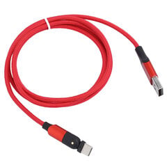 Micro-USB-kaapeli 180 astetta kääntyvä Typec-latauskaapeli Samsung Xiaomi Huawei 1.2M (punainen 1.2m 3.9ft) hinta ja tiedot | Puhelimen lisätarvikkeet | hobbyhall.fi