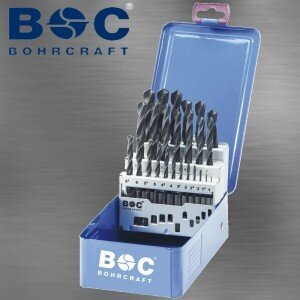 Poraussarja BOHRCRAFT DIN 338 HSS-R /1,0 - 13,0 x 0,5 mm, 25 kpl. hinta ja tiedot | Käsityökalut | hobbyhall.fi