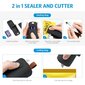 Piece (musta) Mini Bag Sealer, 2 in 1 Handheld keittiönlämmitin hinta ja tiedot | Toimistotarvikkeet | hobbyhall.fi