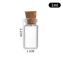 Mini Cork Bottle Hair Lasipullo Toivepullo 50 kpl hinta ja tiedot | Keittiövälineet | hobbyhall.fi