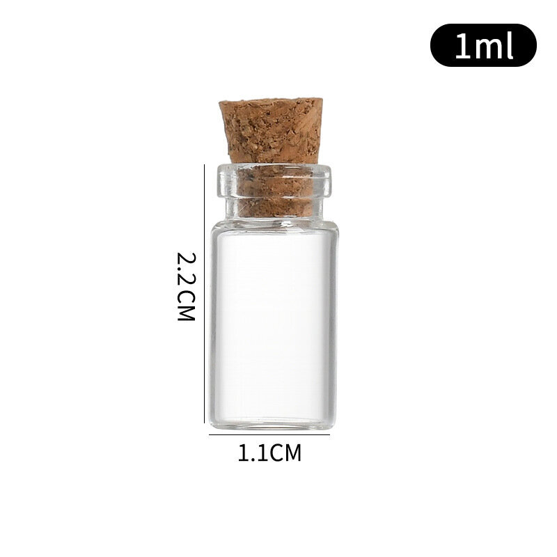 Mini Cork Bottle Hair Lasipullo Toivepullo 50 kpl hinta ja tiedot | Keittiövälineet | hobbyhall.fi