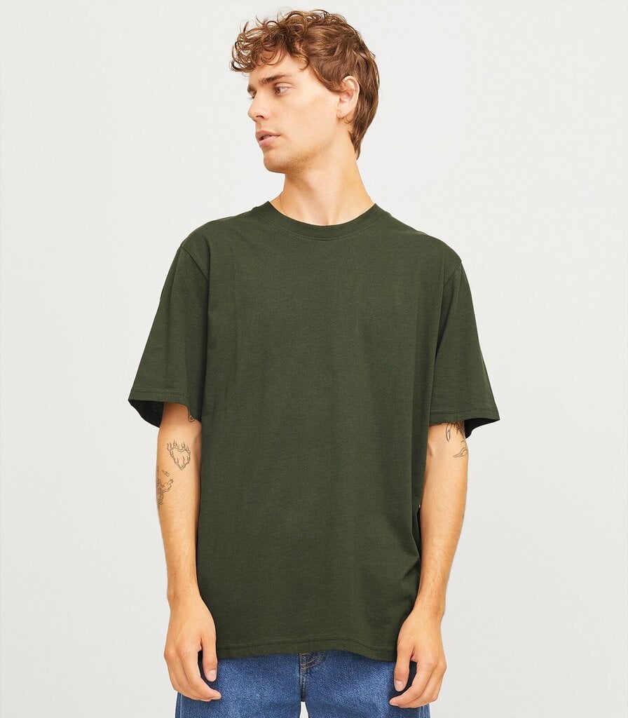 Jack & Jones Miesten T-paita 12263856*03, oliivi/komb 5715669205431 hinta ja tiedot | Miesten T-paidat | hobbyhall.fi