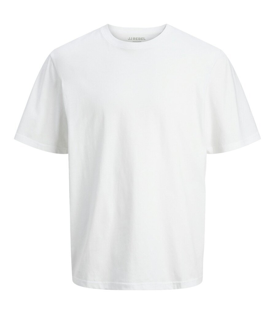 Jack & Jones Miesten T-paita 12263856*04, valkoinen 5715610065435 hinta ja tiedot | Miesten T-paidat | hobbyhall.fi