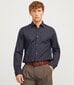 Miesten Jack & Jones -paita 12268132*01, laivastonsininen/beige 5715615007126 hinta ja tiedot | Miesten T-paidat | hobbyhall.fi