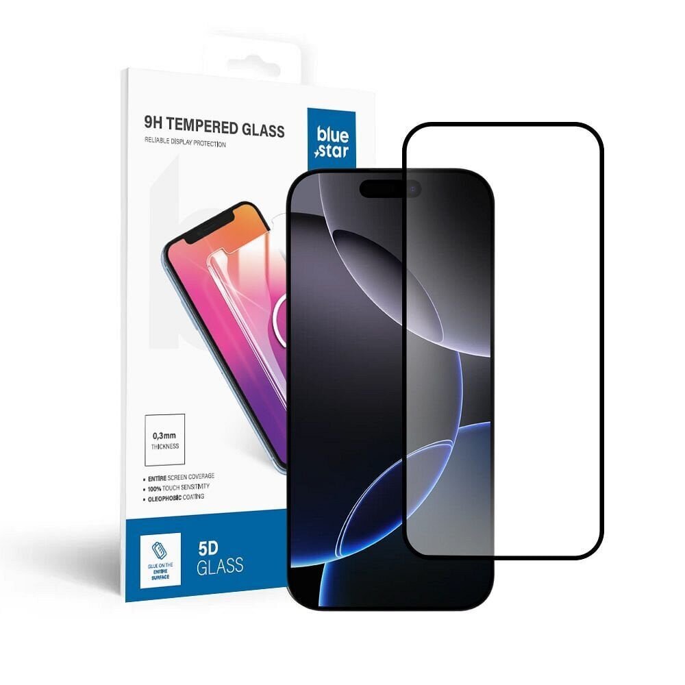 Blue Star 5D Full Cover, iPhone 16 Pro Max hinta ja tiedot | Näytönsuojakalvot ja -lasit | hobbyhall.fi