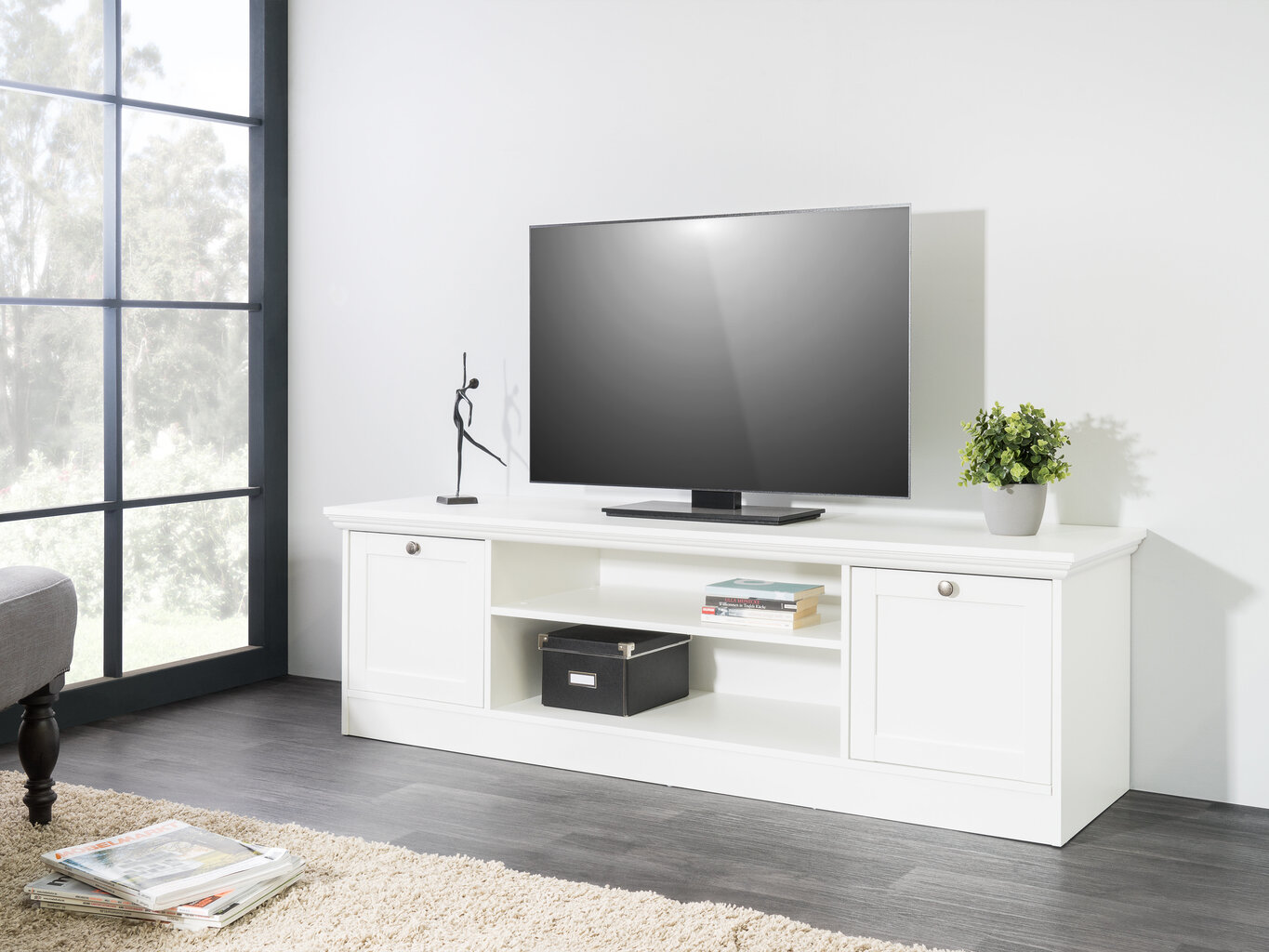 Landwood-tv-taso, valkoinen hinta ja tiedot | TV-tasot | hobbyhall.fi