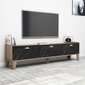 Kalune Design Sumer E3630 TV-pöytä, musta/ruskea hinta ja tiedot | TV-tasot | hobbyhall.fi