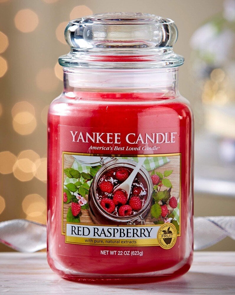 Yankee Candle Red Raspberry tuoksukynttilä 623 g hinta ja tiedot | Kynttilät ja kynttilänjalat | hobbyhall.fi