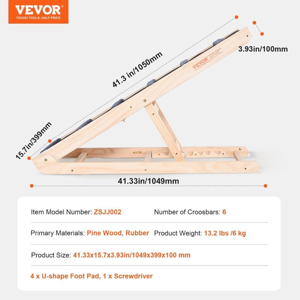 6-tasoinen lemmikkiramppi Vevor, 100x40x10 cm hinta ja tiedot | Kuljetushäkit ja kuljetuslaatikot | hobbyhall.fi