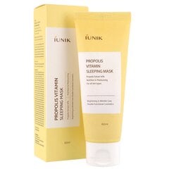 iUNIK Propolis Vitamin Sleeping Mask 60ml - kosteuttava kermainen yönaamio propolisilla hinta ja tiedot | Kasvonaamiot ja silmänalusaamiot | hobbyhall.fi