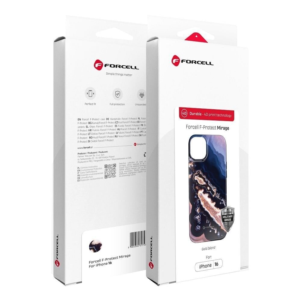 Forcell F-Protect Mirage MagSafe iPhone 16 Plus - Gold island hinta ja tiedot | Puhelimen kuoret ja kotelot | hobbyhall.fi