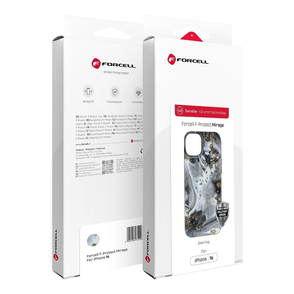 Forcell F-Protect Mirage MagSafe iPhone 16 Pro - Silver fog hinta ja tiedot | Puhelimen kuoret ja kotelot | hobbyhall.fi