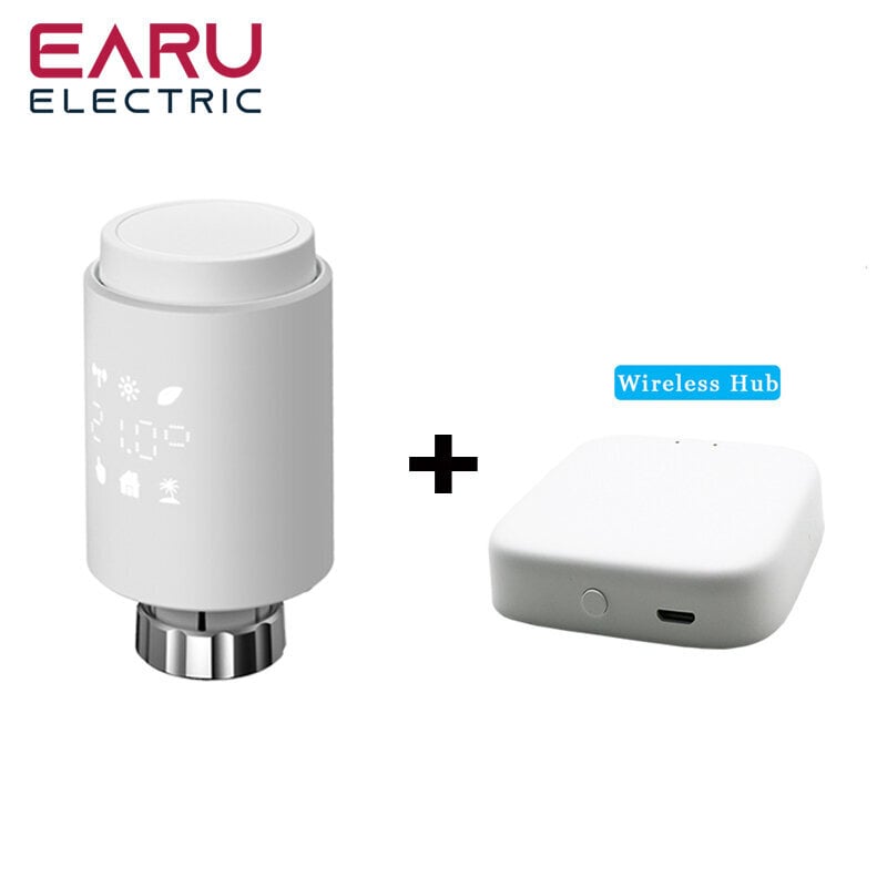 Tuya Smart Zigbee Radiator Actuator Trv ohjelmoitava termostaattinen jäähdyttimen venttiilisovellus etälämpötilansäätimen tuki Alexa - Smart Temperature Control System hinta ja tiedot | TV-lisätarvikkeet | hobbyhall.fi