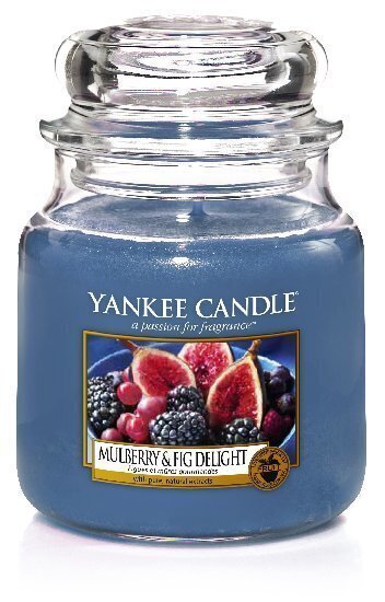 Yankee Candle Mulberry & Fig Delight tuoksukynttilä 411 g hinta ja tiedot | Kynttilät ja kynttilänjalat | hobbyhall.fi