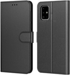 Tenphone-kotelo Samsung Galaxy A51:lle, suojaava PU-nahkainen lompakon kansi, [korttipaikat], [telinetoiminto], [magneettinen välilehti] (Galaxy A51 (6,5 tuumaa), musta) hinta ja tiedot | Puhelimen kuoret ja kotelot | hobbyhall.fi