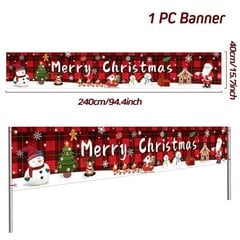 (Suklaa)Oxford Cloth Outdoor Banner Hyvää joulua Sisustus kotiin 2023 Joulun ulkosisustus Xmas Navidad Noel Hyvää uutta vuotta 2024 hinta ja tiedot | Joulukoristeet | hobbyhall.fi