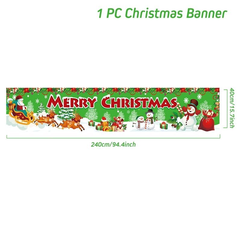 -7Oxford Cloth Outdoor Banner Hyvää joulua Sisustus kotiin 2023 Joulun ulkosisustus Xmas Navidad Noel Hyvää uutta vuotta 2024 hinta ja tiedot | Joulukoristeet | hobbyhall.fi