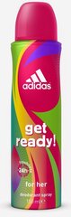 Spray deodorantti Adidas Get Ready! naisille 150 ml hinta ja tiedot | Naisten ihonhoito | hobbyhall.fi