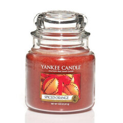 Yankee Candle Spiced Orange tuoksukynttilä 411 g hinta ja tiedot | Kynttilät ja kynttilänjalat | hobbyhall.fi