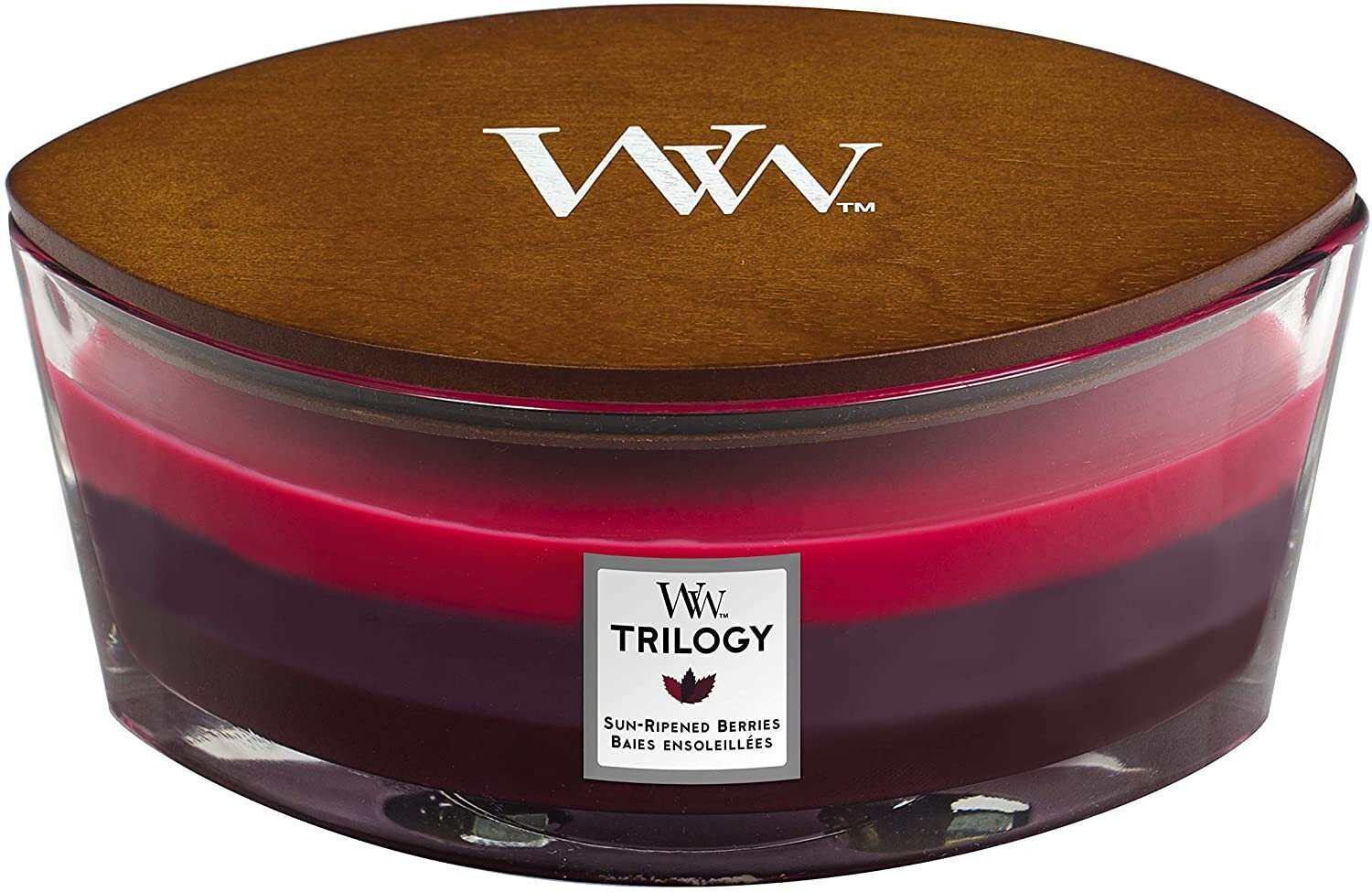 WoodWick Tuoksukynttilä Trilogy Sun-Ripened Berries 453,6g hinta ja tiedot | Kynttilät ja kynttilänjalat | hobbyhall.fi