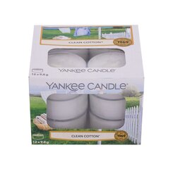 Yankee Candle Clean Cotton tuoksukynttilä 12 x 9.8 g hinta ja tiedot | Kynttilät ja kynttilänjalat | hobbyhall.fi