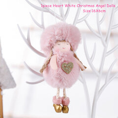 (208-Pink heart)2023 Navidad Xmas Tree Riipus koristeet 2024 Uudenvuoden lahjat Joulun enkelinuket Joulukoristeet kotiin Natal Noel Deco hinta ja tiedot | Joulukoristeet | hobbyhall.fi