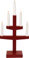 Puinen kynttilänjalka telineessä punainen 15W 24x46cm Trapp 211-05