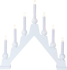 Puinen kynttilänjalka muotoinen valkoinen 21W 45x45cm Emma 228-08 hinta ja tiedot | Joulukoristeet | hobbyhall.fi