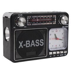 Langaton BT-radio Manuaalinen Viritys Retro-tyylinen kannettava AM FM SW -radio vaalealla kellolla Musta EU-pistoke 220V hinta ja tiedot | MP3-soittimet, MP4-soittimet | hobbyhall.fi