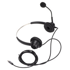 H360TYPEC Binaural Business Headset Kaksipuolinen kuulokemikrofoni puhelinkeskuksen verkkokurssikonferenssipuheluun hinta ja tiedot | Kuulokkeet | hobbyhall.fi