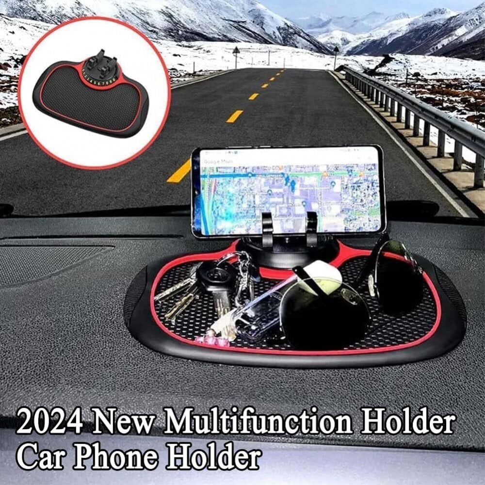 Monitoimiauton Liukumaton Matto Automaattinen Puhelinteline, Monitoimiteline Autopuhelinteline Hunajakennomatolla, Monitoiminen Auton Kojelaudan Matkapuhelinteline, Universaali 360° Kääntyvä hinta ja tiedot | Puhelintelineet | hobbyhall.fi