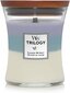 WoodWick Tuoksukynttilä Trilogy Calming Retreat, 275 g hinta ja tiedot | Kynttilät ja kynttilänjalat | hobbyhall.fi