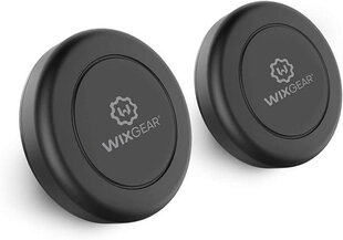 Wixgear Universal Flat Stick On (2 Kpl) Kojelaudan Magneettinen Autoteline Matkapuhelimille Ja Minitableteille Fast Swift-Snap -Tekniikalla - Erittäin Ohut hinta ja tiedot | Puhelintelineet | hobbyhall.fi