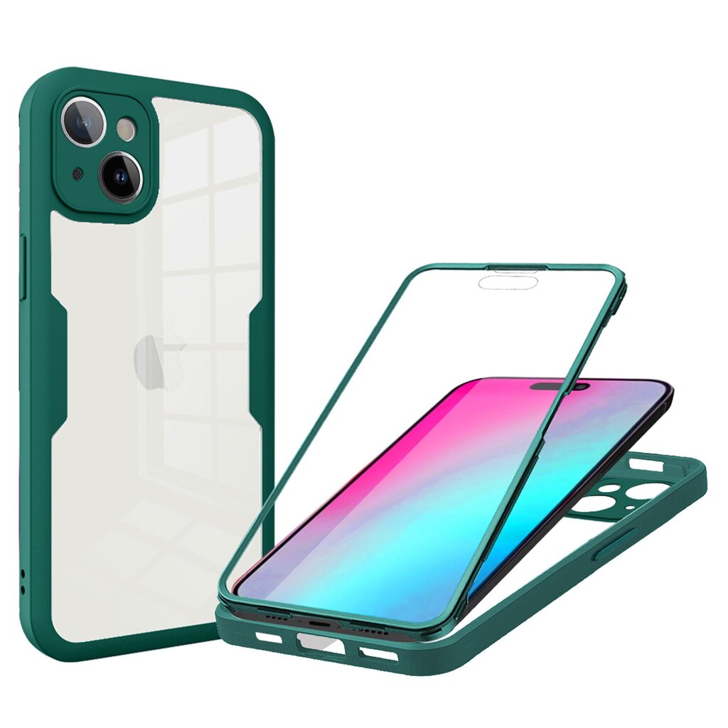 Omo 360° koko vartaloa suojaava iskunkestävä puhelinkuoren suojakuori 15 Dual Layer Protection -puhelimelle hinta ja tiedot | Puhelimen kuoret ja kotelot | hobbyhall.fi