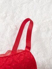 Plus kukkapitsi Underwire Bra·Red·85C hinta ja tiedot | Naisten aluspaidat | hobbyhall.fi