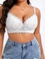 Plus Floral Lace Underwire Bra·White·95F hinta ja tiedot | Naisten aluspaidat | hobbyhall.fi