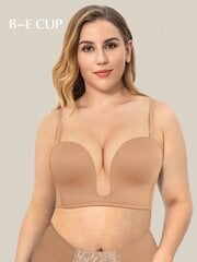 Wingslove Sexy Deep V Push Up -rintaliivit olkaimettomat rintaliivit langattomat rintaliivit·Camel·90C hinta ja tiedot | Naisten aluspaidat | hobbyhall.fi