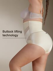 Plus Contrast Mesh Shapewear Sukkahousut·Beige·0XL hinta ja tiedot | Naisten aluspaidat | hobbyhall.fi