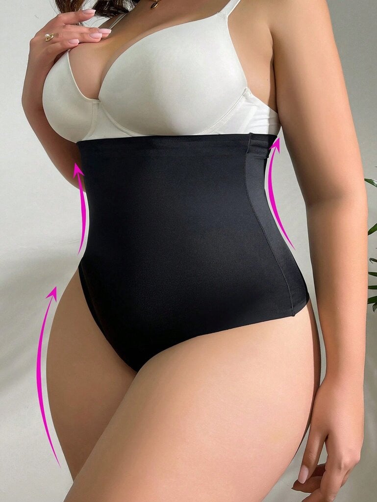 Naisten plus-koon vatsaa kiristävä bodysuit·musta·4XL hinta ja tiedot | Naisten aluspaidat | hobbyhall.fi