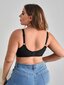 Plus Contrast Lace Wireless Bra·Black·100F hinta ja tiedot | Rintaliivit | hobbyhall.fi