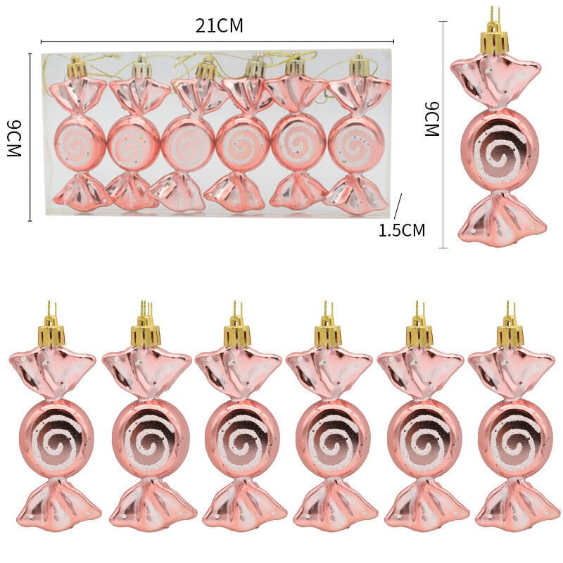 (kuvassa 6kpl ruusukultaa)8cm Valkoinen Joulupallo Joulukuusi Riippuva Kukka Vaahtomuovi Lumipallo Joulukoristeet kotiin 2023 Natal New Year 2024 hinta ja tiedot | Joulukoristeet | hobbyhall.fi