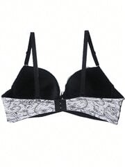 Ranskalaistyylinen värillinen lohkopitsi Patchwork Peasleeves kukkaprintti Sexy Bra·White·95E hinta ja tiedot | Rintaliivit | hobbyhall.fi