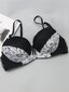 Ranskalaistyylinen värillinen lohkopitsi Patchwork Peasleeves kukkaprintti Sexy Bra·White·95E hinta ja tiedot | Rintaliivit | hobbyhall.fi