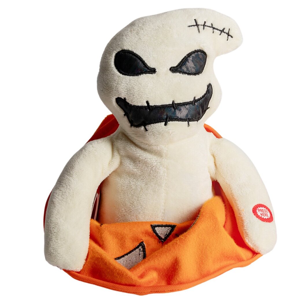 Halloween Candy Bowl Liikkuvat valot Äänet Ghost Plush Plush hinta ja tiedot | Juhlakoristeet | hobbyhall.fi