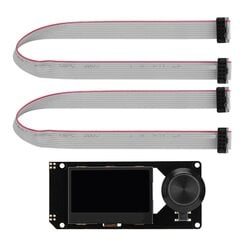 3D-tulostimen lisävaruste MKS Mini12864 LCD-näyttö Tuki Marlin DIY:lle SD-kortilla (musta RGB:ssä hinta ja tiedot | Tulostustarvikkeet | hobbyhall.fi