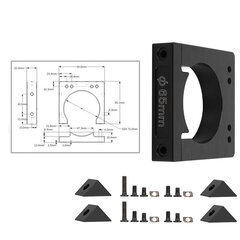 52/65/71mm alumiinioksidiakselin karamoottorin kiinnityssarja CNC-reitittimen kaiverruskoneeseen (65 mm) hinta ja tiedot | Tulostustarvikkeet | hobbyhall.fi