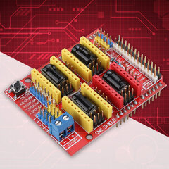 Witbot CNC Shield Expansion Board + drv8825 Stepper -moottoriohjain + jäähdytyselementti Arduino V3 Engravelle hinta ja tiedot | Tulostustarvikkeet | hobbyhall.fi