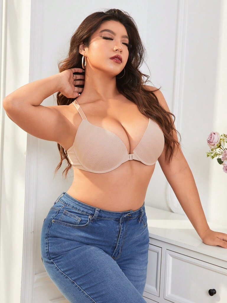 Plus-koon säädettävät olkahihnarintaliivit Underwire·Pink·110D hinta ja tiedot | Rintaliivit | hobbyhall.fi